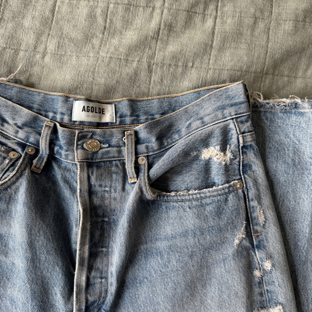 AGOLDE 90’s Distressed Blue Jeans